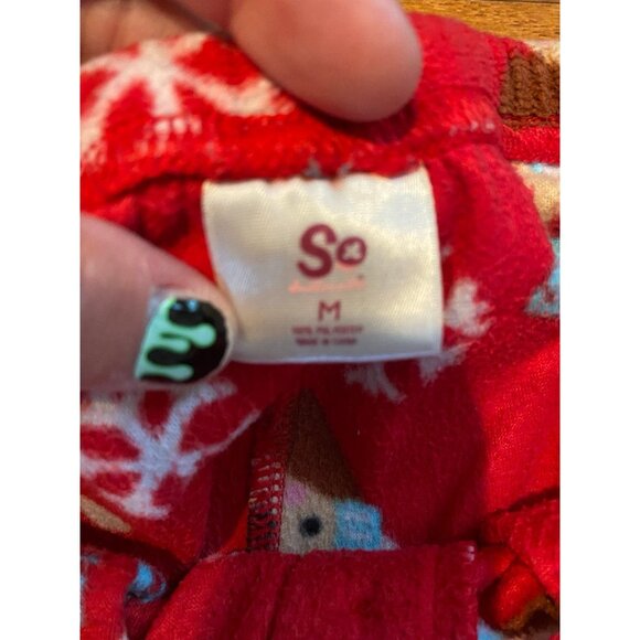 Girls Ice Skating Dog Fleece Pajama Pants Size Medium - Picture 4 of 5